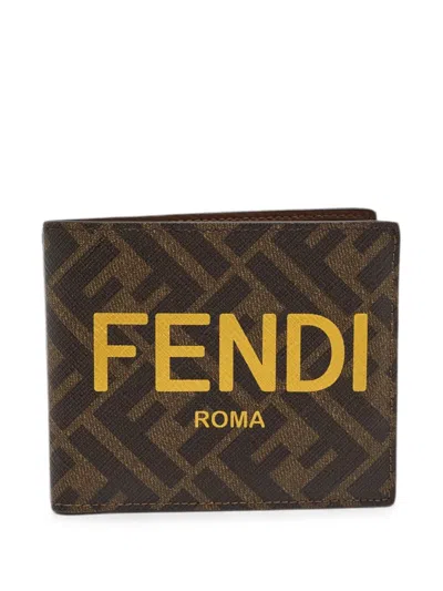 Pre-owned Fendi 2022 Bifold Wallet In Brown