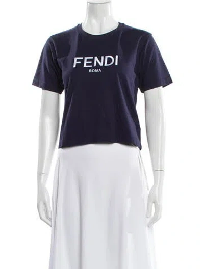Pre-owned Fendi 2022 Graphic Print T-shirt In Blue