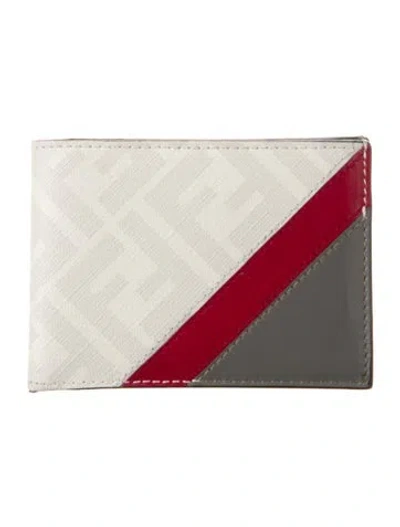 Pre-owned Fendi 2022 Leather Bifold Wallet In White