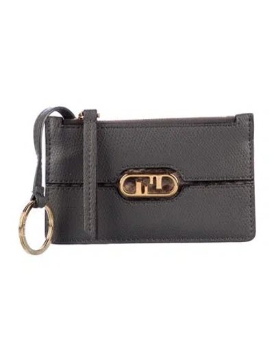 Pre-owned Fendi 2022 Leather Wallet In Gray