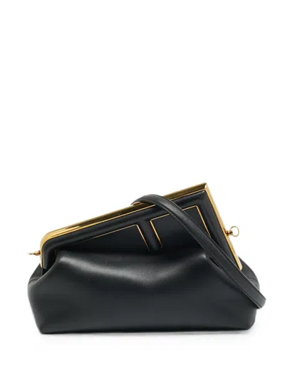 Pre-owned Fendi 2022 Medium  First Shoulder Bag In Black