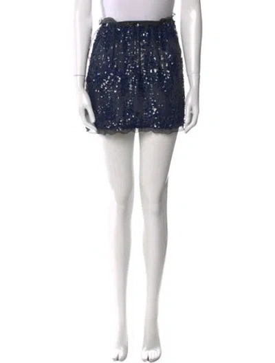 Pre-owned Fendi 2022 Mini Skirt In Blue