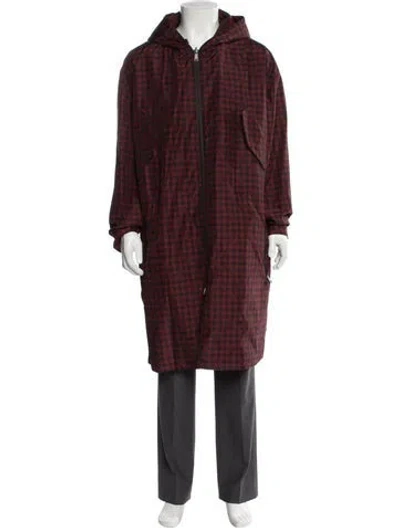 Pre-owned Fendi 2022 Reversible Overcoat In Burgundy