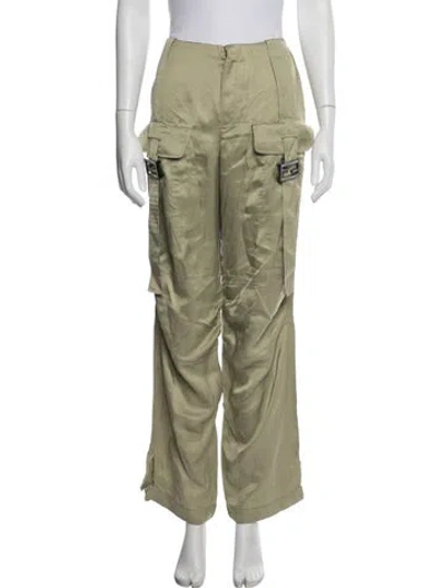 Pre-owned Fendi 2022 Wide Leg Pants In Green