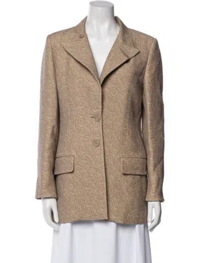 Pre-owned Fendi 2022 Wool Blazer In Neutral