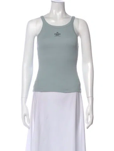 Pre-owned Fendi 2023 Crew Neck Top In Blue