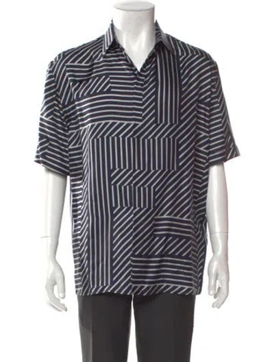 Pre-owned Fendi 2023 Ff Shadow Shirt In Blue