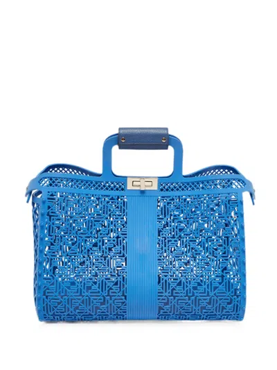 Pre-owned Fendi 2023 Forty8 Tote Bag In Blue