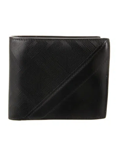 Pre-owned Fendi 2023 Shadow Diagonal Bifold Wallet In Black