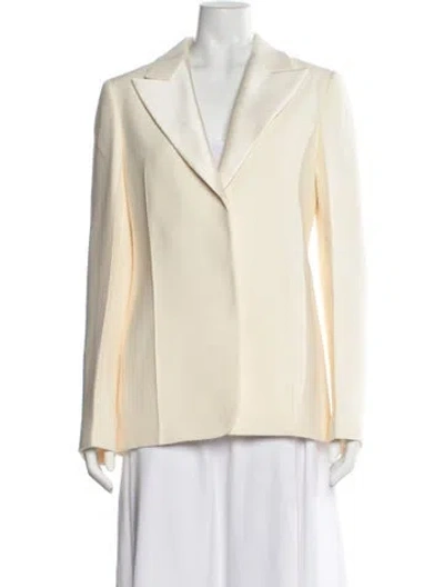 Pre-owned Fendi 2023 Silk Blazer In Neutral
