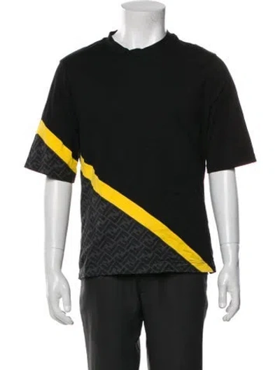 Pre-owned Fendi 2023 Zucca Ff Logo T-shirt In Black