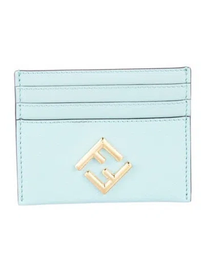 Pre-owned Fendi 2024 Ff Card Holder Card Holder In Blue