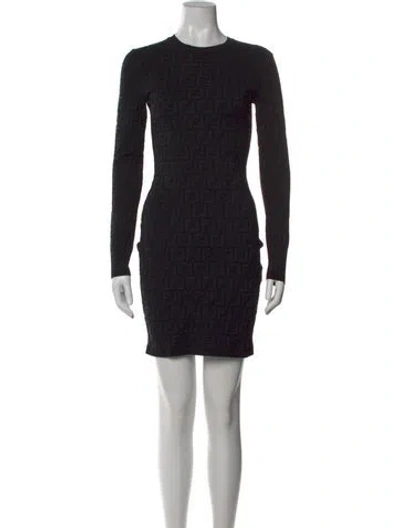 Pre-owned Fendi 2024 Mini Dress In Black