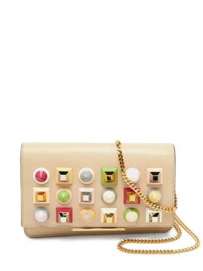 Pre-owned Fendi 2024 Rainbow Stud Clutch Bag
