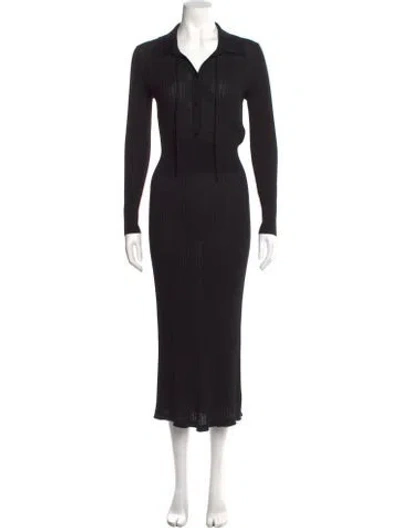 Pre-owned Fendi 2025 Midi Length Dress In Black