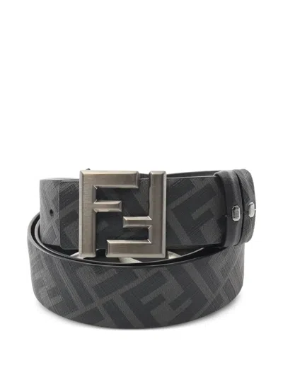 Pre-owned Fendi 20s Ff Logo Reversible Belt
