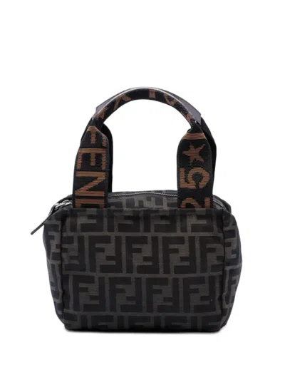 Pre-owned Fendi 20th Century Mini Zucca Canvas Handbag In Brown