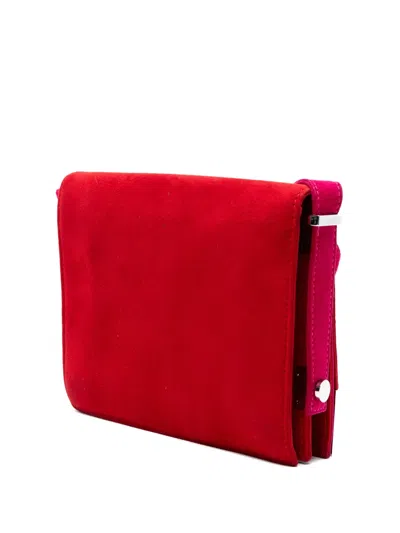 Pre-owned Fendi 20th Century Suede Crossbody Bag In Red