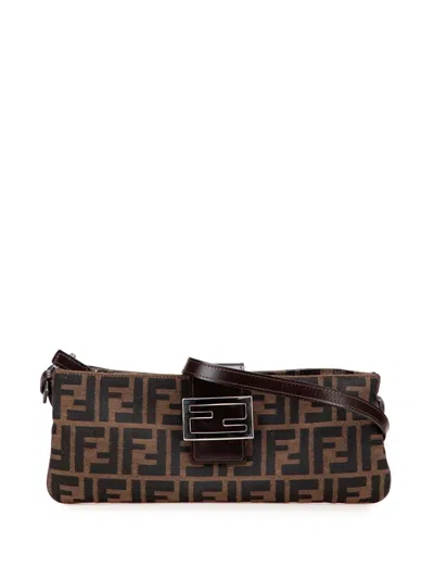 Pre-owned Fendi 20th Century Zucca Canvas Crossbody Bag