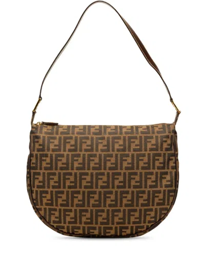 Pre-owned Fendi 20th Century Zucca Canvas Hobo Bag