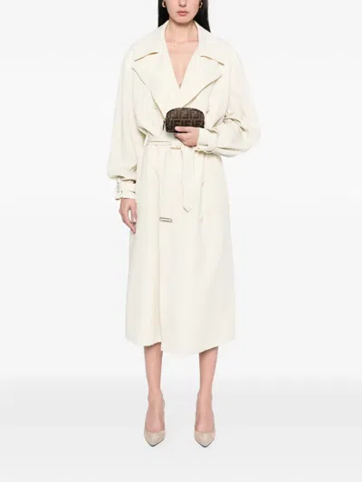 Pre-owned Fendi 20th Century Zucca Canvas Pouch In Brown