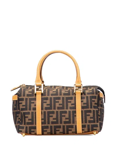 Pre-owned Fendi 20th Century Zucca Canvas Satchel In Brown