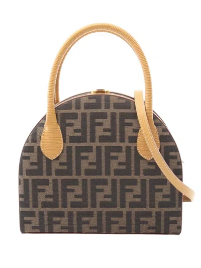 Pre-owned Fendi 20th Century Zucca Canvas Satchel In Brown
