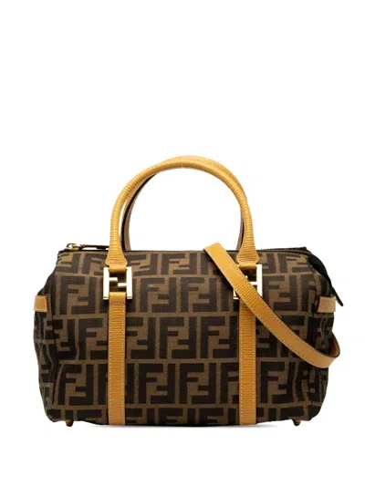 Pre-owned Fendi 20th Century Zucca Canvas Satchel In Brown