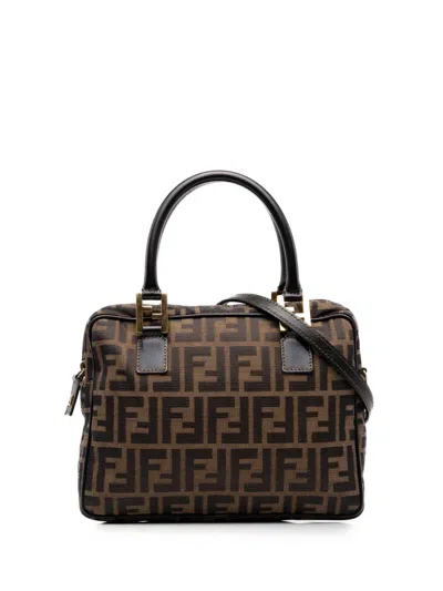 Pre-owned Fendi 20th Century Zucca Canvas Satchel In Brown