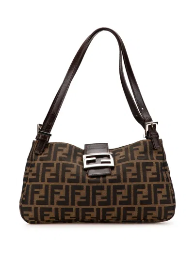 Pre-owned Fendi 20th Century Zucca Canvas Shoulder Bag