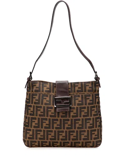 Pre-owned Fendi 20th Century Zucca Canvas Shoulder Bag