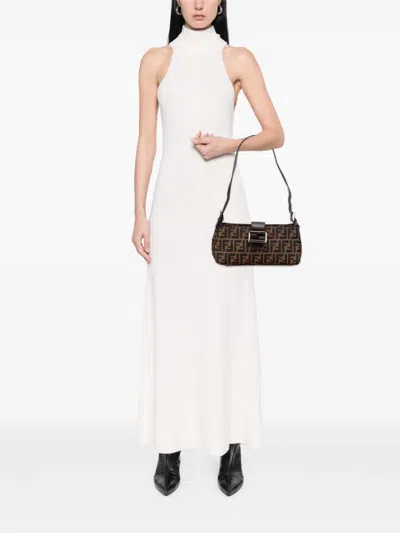 Pre-owned Fendi 20th Century Zucca Canvas Shoulder Bag In Brown