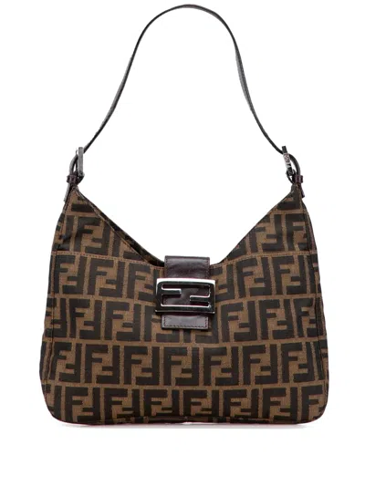 Pre-owned Fendi 20th Century Zucca Canvas Shoulder Bag In Brown