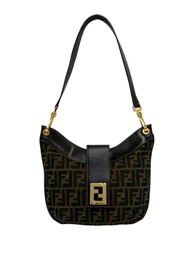 Pre-owned Fendi 20th Century Zucca Canvas Shoulder Bag In Brown
