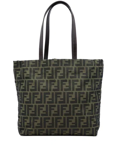 Pre-owned Fendi 20th Century Zucca Canvas Tote Bag In Brown