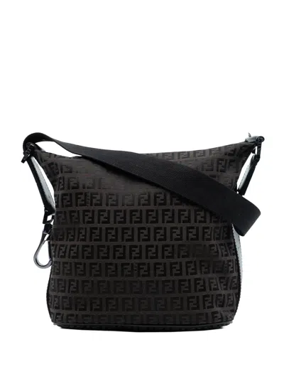 Pre-owned Fendi 20th Century Zucchino Canvas Shoulder Bag In Brown