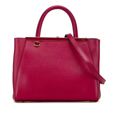 Pre-owned Fendi 2jours Pink Leather Handbag Shoulder Bag ()