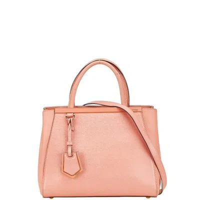 Pre-owned Fendi 2jours Pink Leather Handbag Shoulder Bag ()