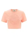 Fendi Women Pink Cotton T-shirt