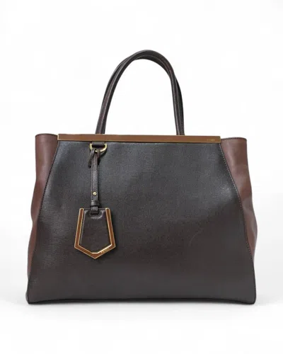 Fendi 3 Jours Medium Handbag Bicolor Brown