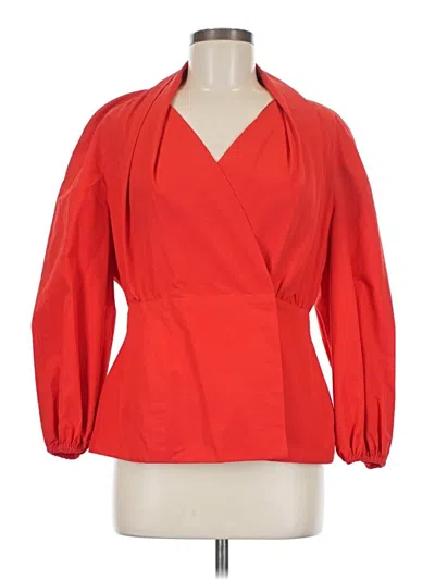 Pre-owned Fendi 3/4 Sleeve Blouse In Red