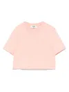 Fendi Peach Crewneck Cropped T-shirt