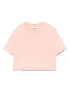 Fendi Peach Crewneck Cropped T-shirt