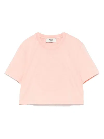 FENDI 3D FENDI ROMA CROPPED T-SHIRT