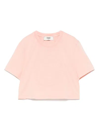 FENDI 3D FENDI ROMA CROPPED T-SHIRT