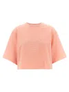 Fendi T-shirt With Printed Logo In Cotton In Pink
