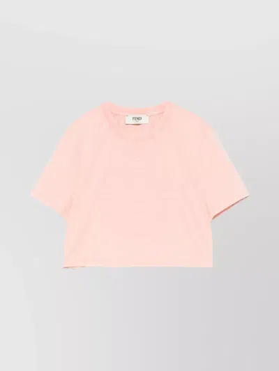 FENDI 3D ROMA CROPPED T-SHIRT