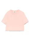 Fendi Peach Crewneck Cropped T-shirt