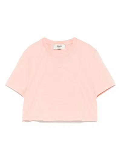 FENDI FENDI 3D ROME CROPPED T-SHIRT