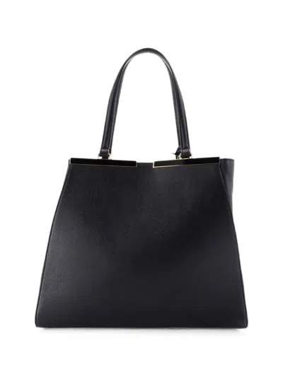 Pre-owned Fendi 3jours Bag Leather Large Tote Bag In Black